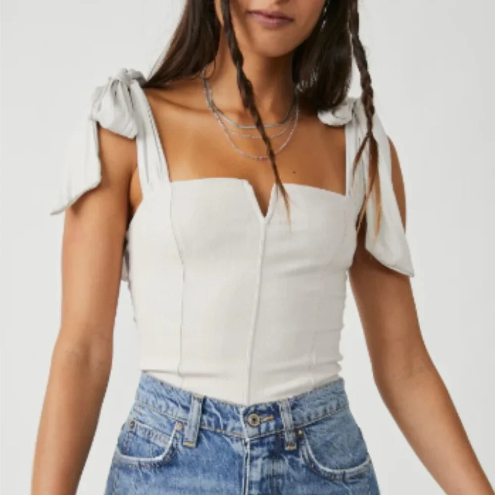 NEW Free People Lola Bodysuit  IN CREAM 267